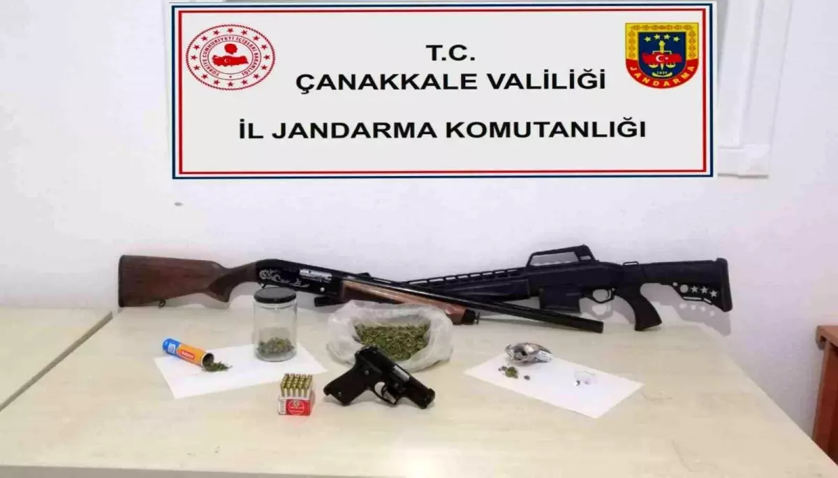 Ayvacık’ta Esrar ve Silah Ele Geçirildi