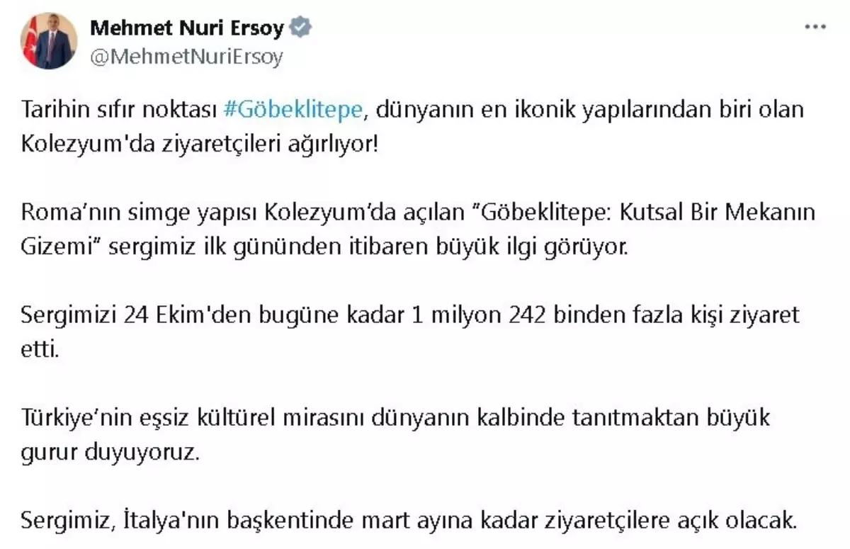 Göbeklitepe Sergisi Kolezyum’da Ziyaretçileri Ağırlıyor